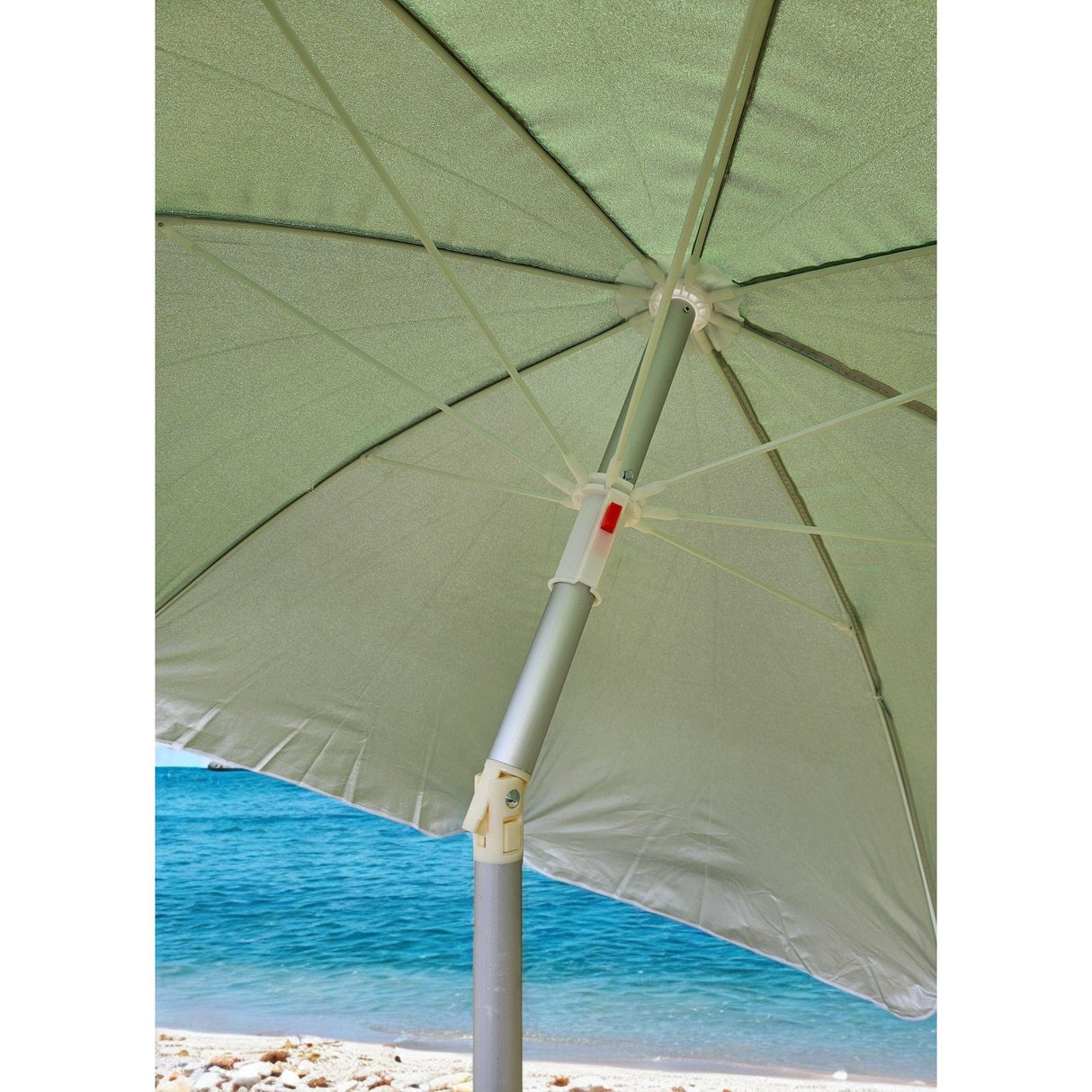 Parasol beach umbrella beach travel stable UV protection UPF 50+ green 170 cm