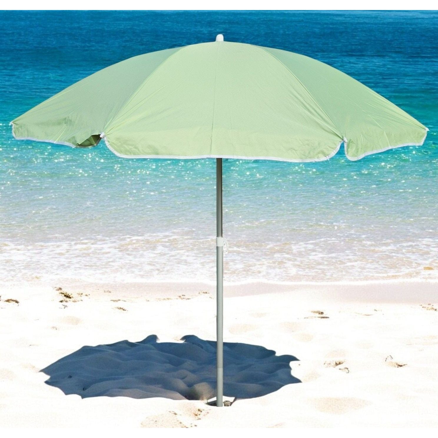 Parasol beach umbrella beach travel stable UV protection UPF 50+ green 170 cm