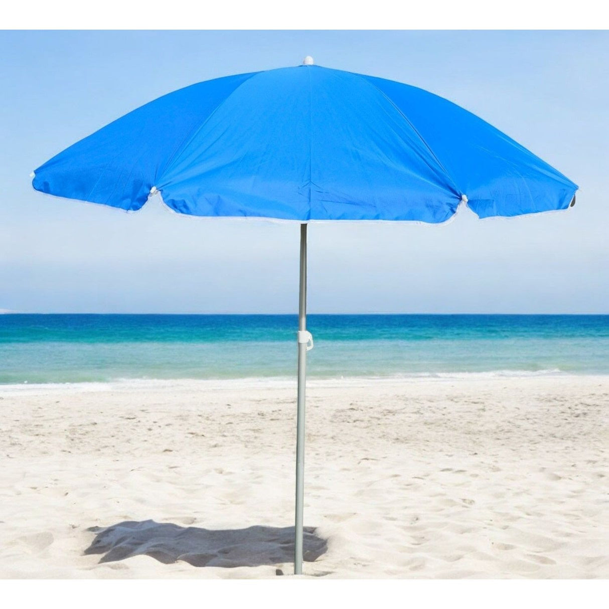 Parasol beach umbrella beach travel stable UV protection UPF 50+ blue 170 cm
