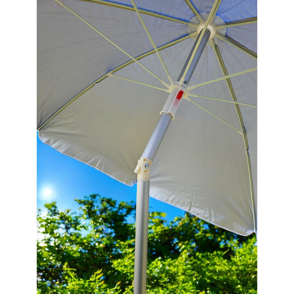 Parasol beach umbrella beach travel stable UV protection UPF 50+ blue 170 cm