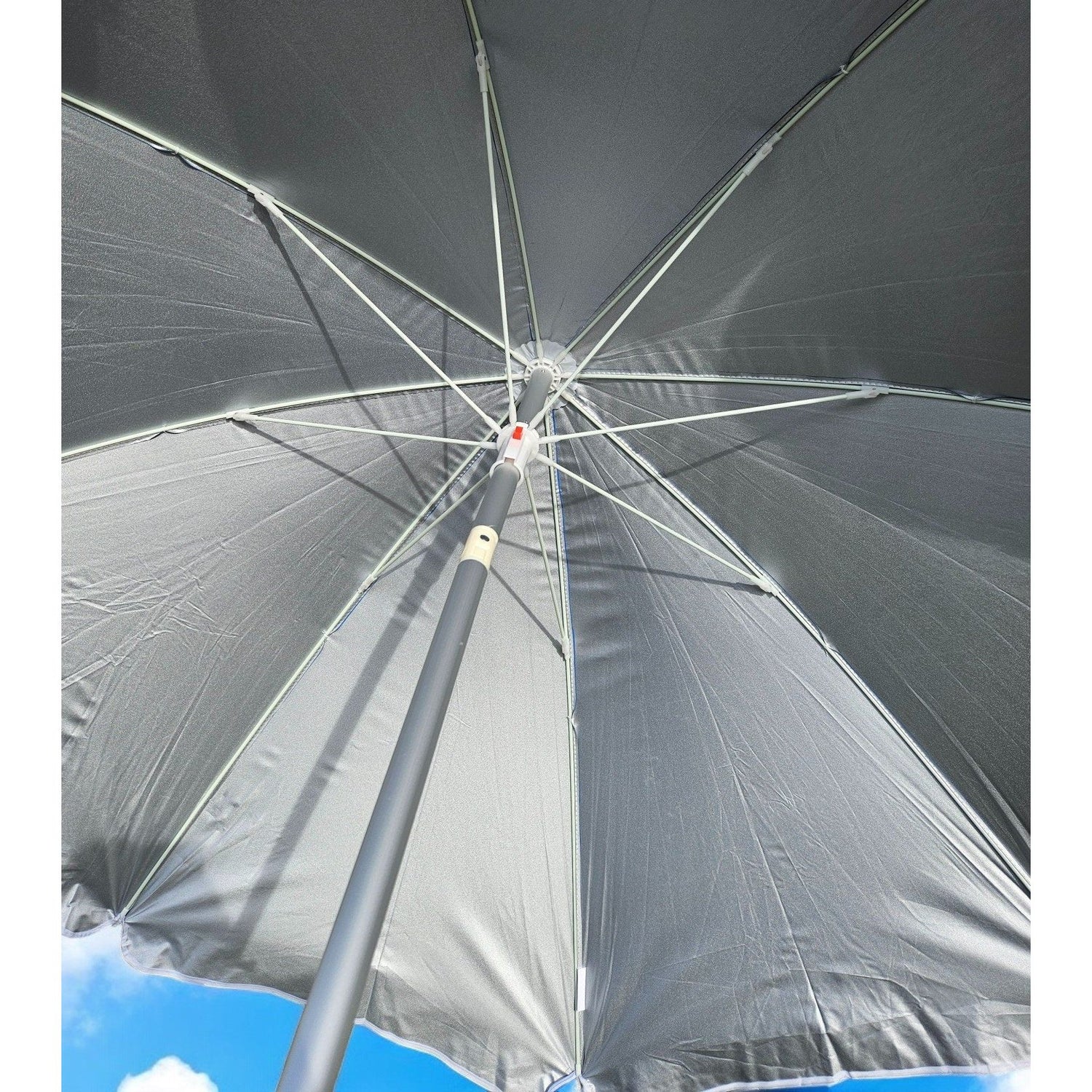 Parasol beach umbrella beach travel stable UV protection UPF 50+ blue 170 cm