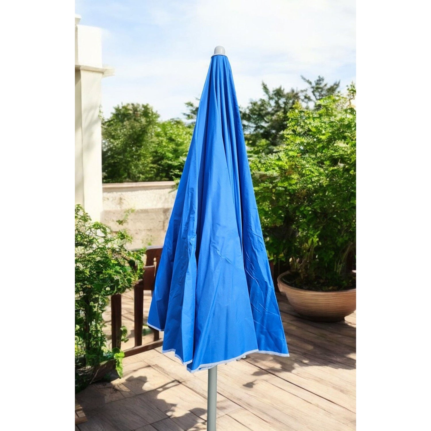 Parasol beach umbrella beach travel stable UV protection UPF 50+ blue 170 cm