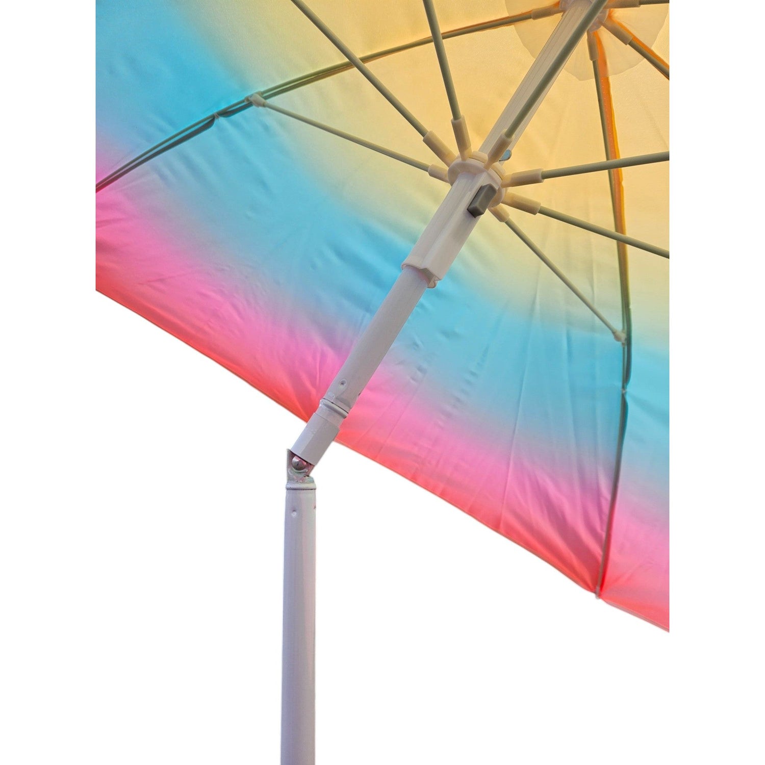 Parasol beach umbrella balcony umbrella UV protection 50+ yellow red 155 cm colorful