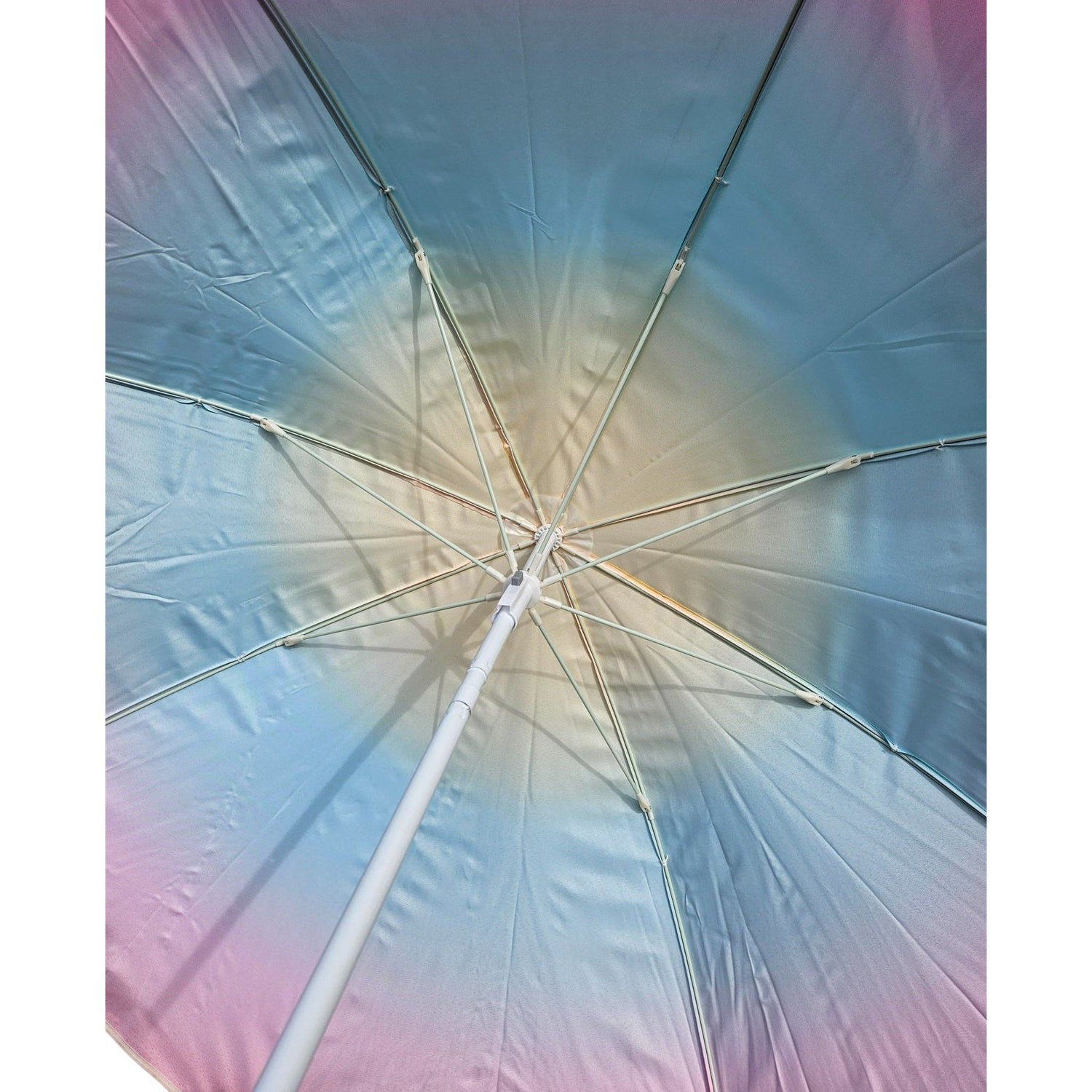 Parasol beach umbrella balcony umbrella UV protection 50+ yellow red 155 cm colorful