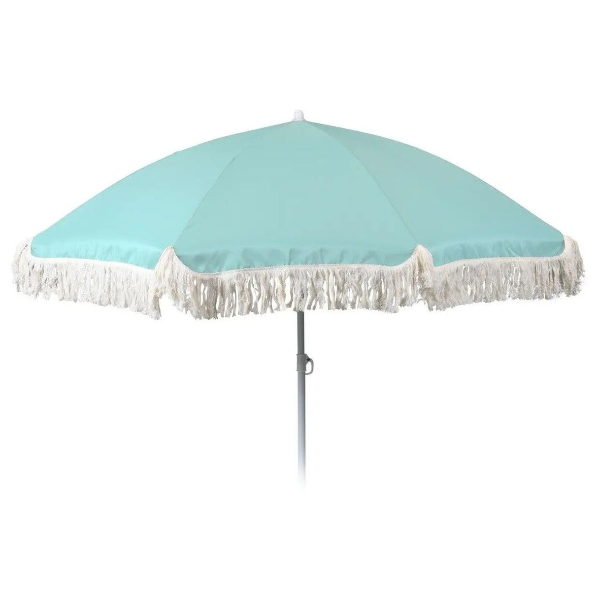Parasol UV protection 30+ beach umbrella with fringes balcony umbrella umbrella Ø 155 cm turquoise