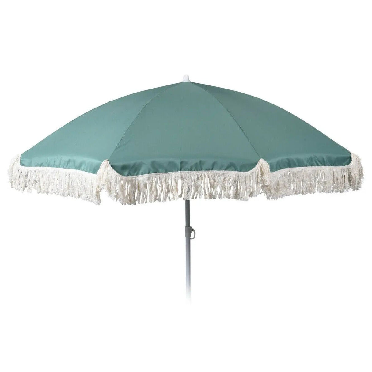 Parasol UV protection 30+ beach umbrella with fringes balcony umbrella umbrella Ø 155 cm pine green