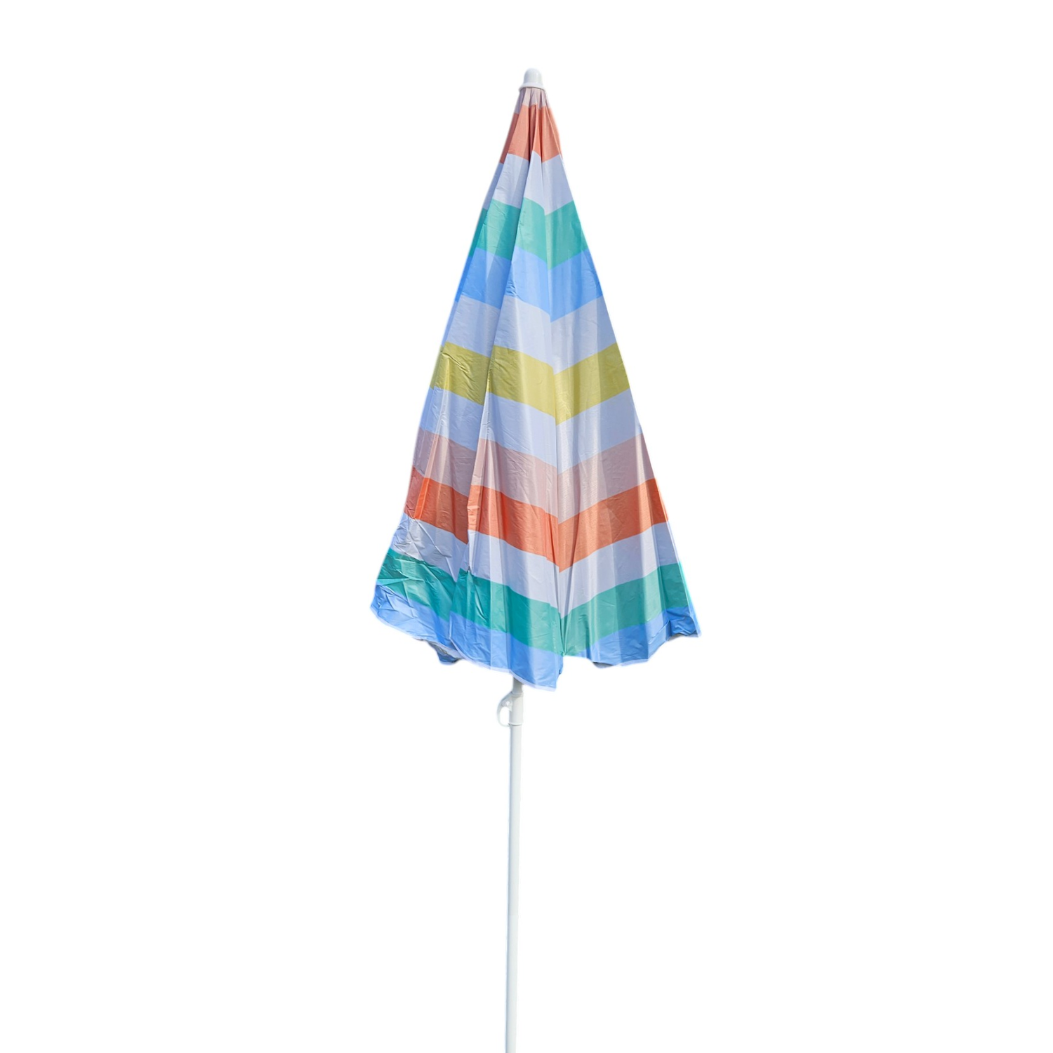 Parasol beach umbrella balcony umbrella UV protection 30+ striped 155 cm colorful