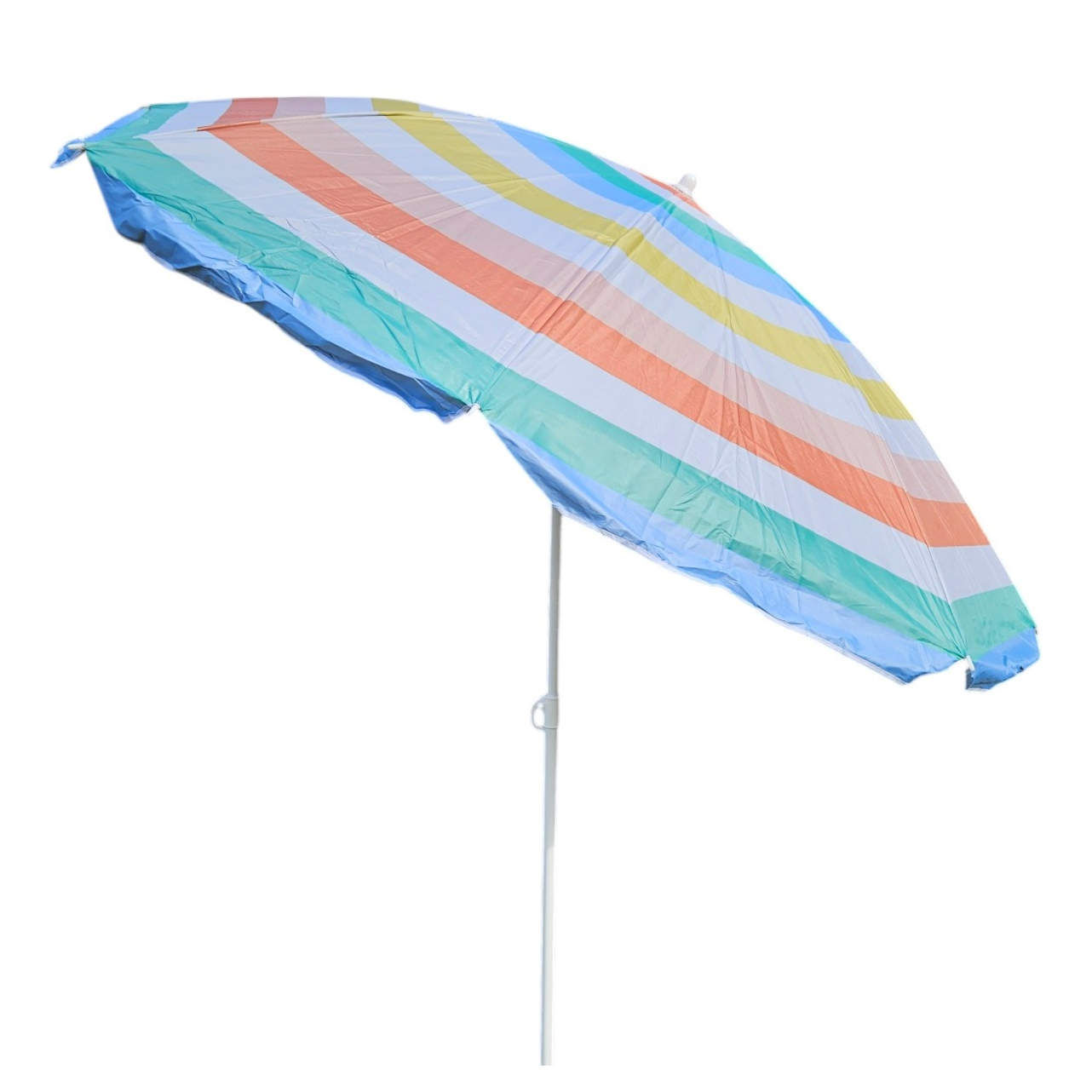 Parasol beach umbrella balcony umbrella UV protection 30+ striped 155 cm colorful
