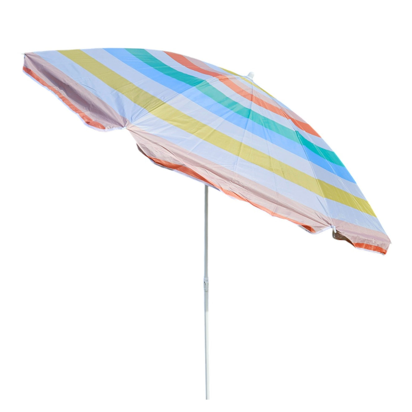 Parasol beach umbrella balcony umbrella UV protection 30+ striped 155 cm colorful