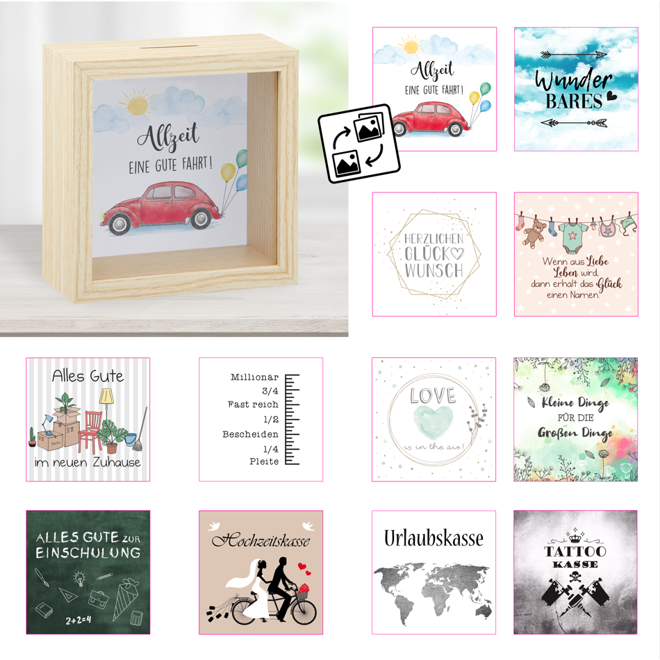 Money box 12 background pictures money box wood glass piggy bank picture frame 15cm