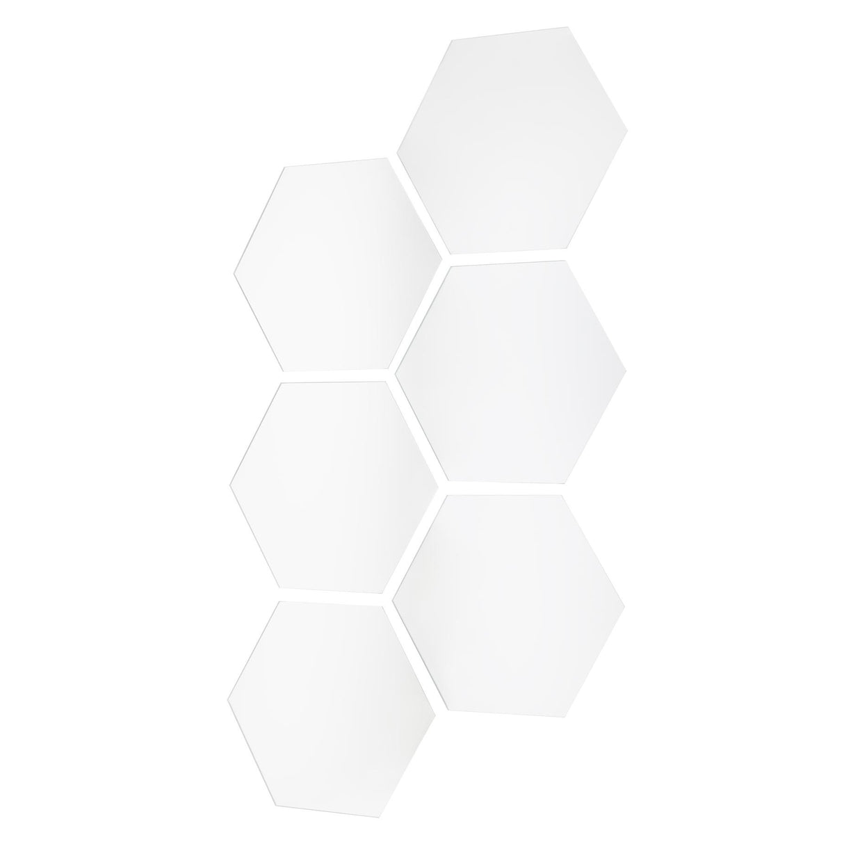 Mirror wall mirror hexagonal set of 6 mirror tiles SELF-ADHESIVE 18x21 cm