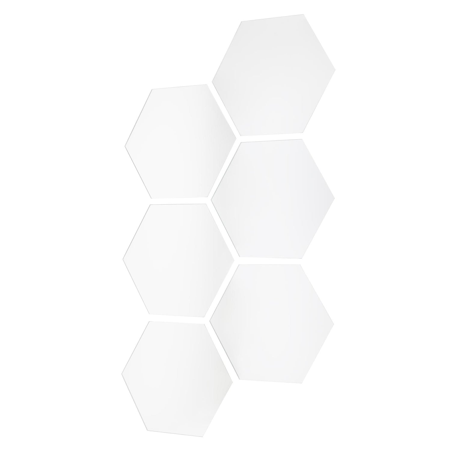 Mirror wall mirror hexagonal set of 6 mirror tiles SELF-ADHESIVE 18x21 cm