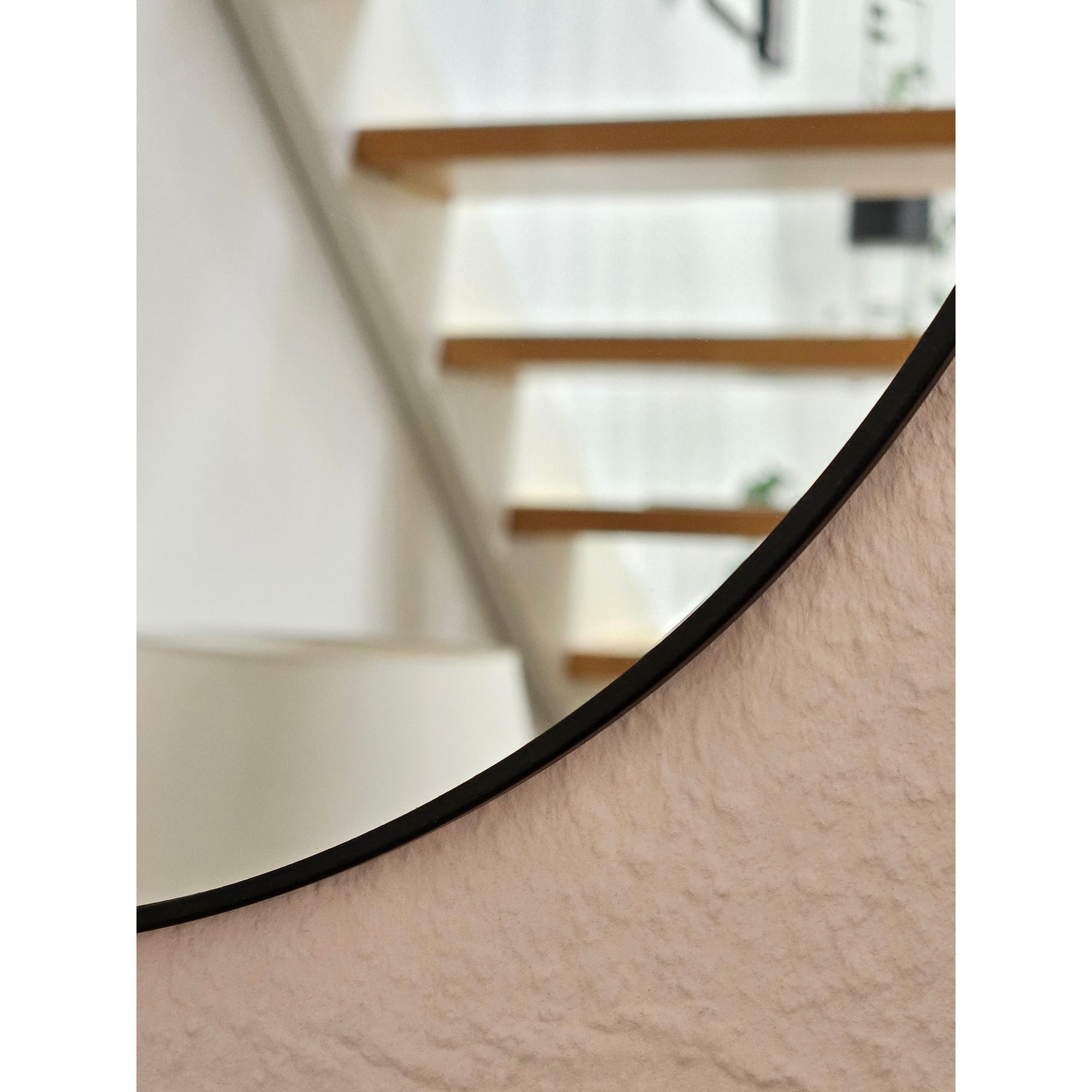 Mirror round 30 cm wall mirror metal black glass make-up mirror decorative mirror