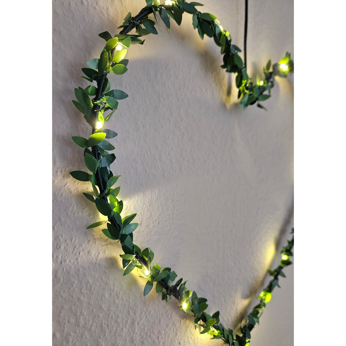 Heart Star Window LED Silhouette Warm White Christmas Lighting 30cm Decoration Green