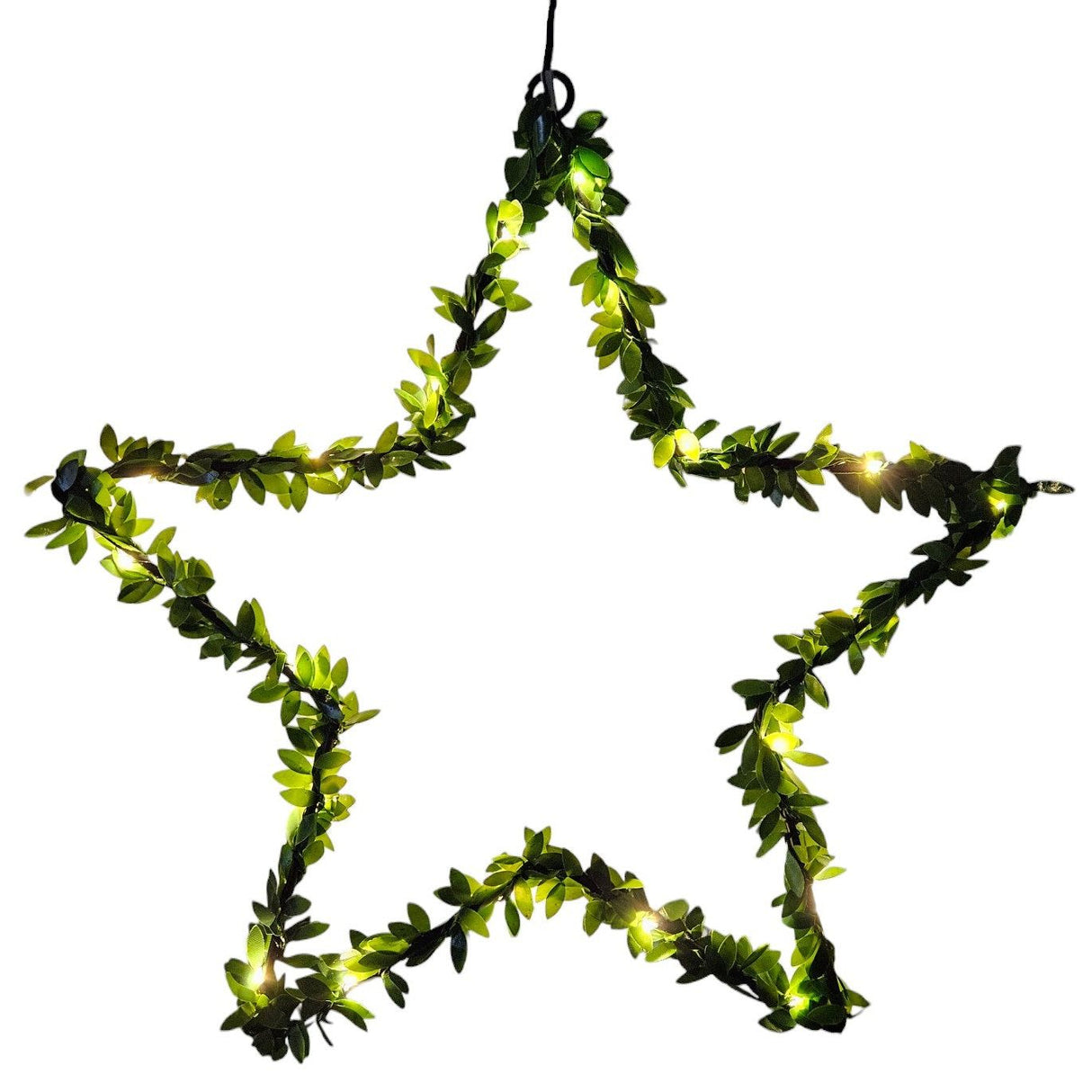 Heart Star Window LED Silhouette Warm White Christmas Lighting 30cm Decoration Green