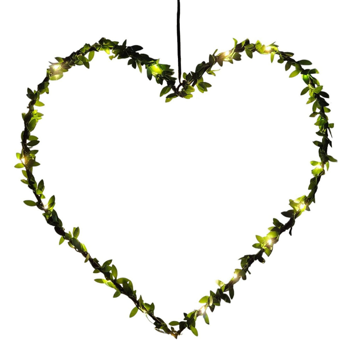 Heart Star Window LED Silhouette Warm White Christmas Lighting 30cm Decoration Green