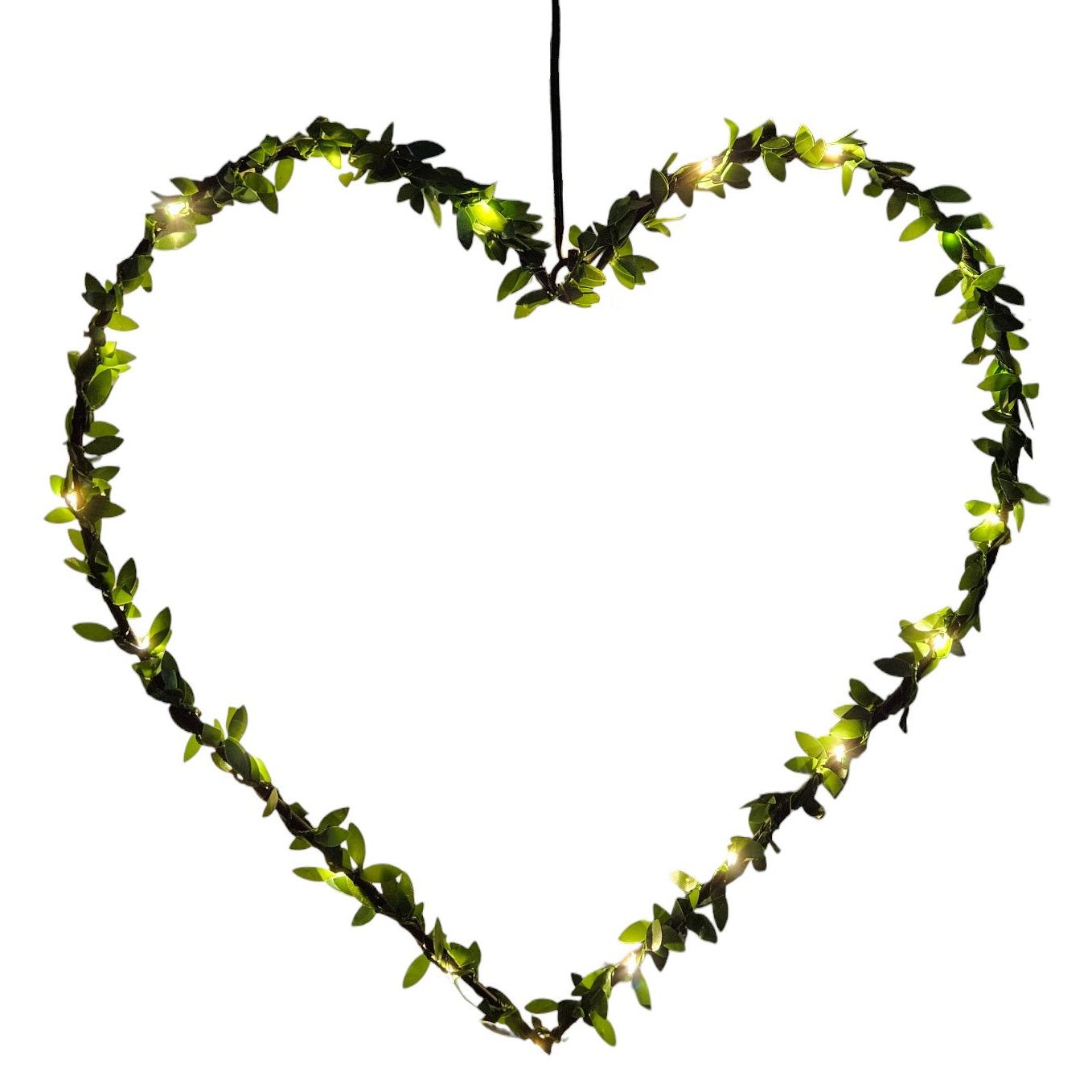 Heart Star Window LED Silhouette Warm White Christmas Lighting 30cm Decoration Green