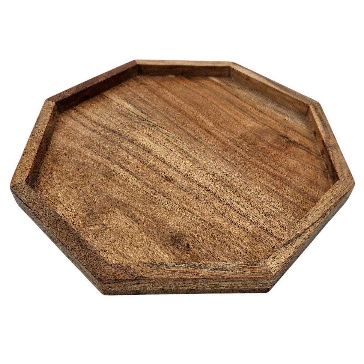 Tray decorative tray octagonal acacia 25 cm wooden tray modern candle tray