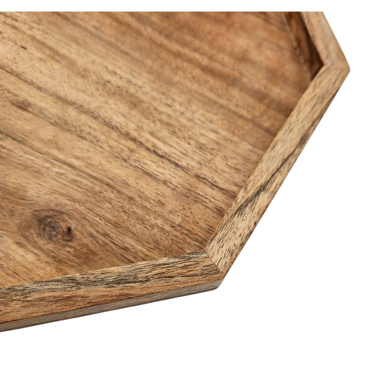 Tray decorative tray octagonal acacia 25 cm wooden tray modern candle tray