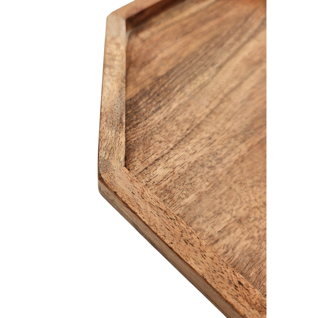 Tray decorative tray octagonal acacia 25 cm wooden tray modern candle tray