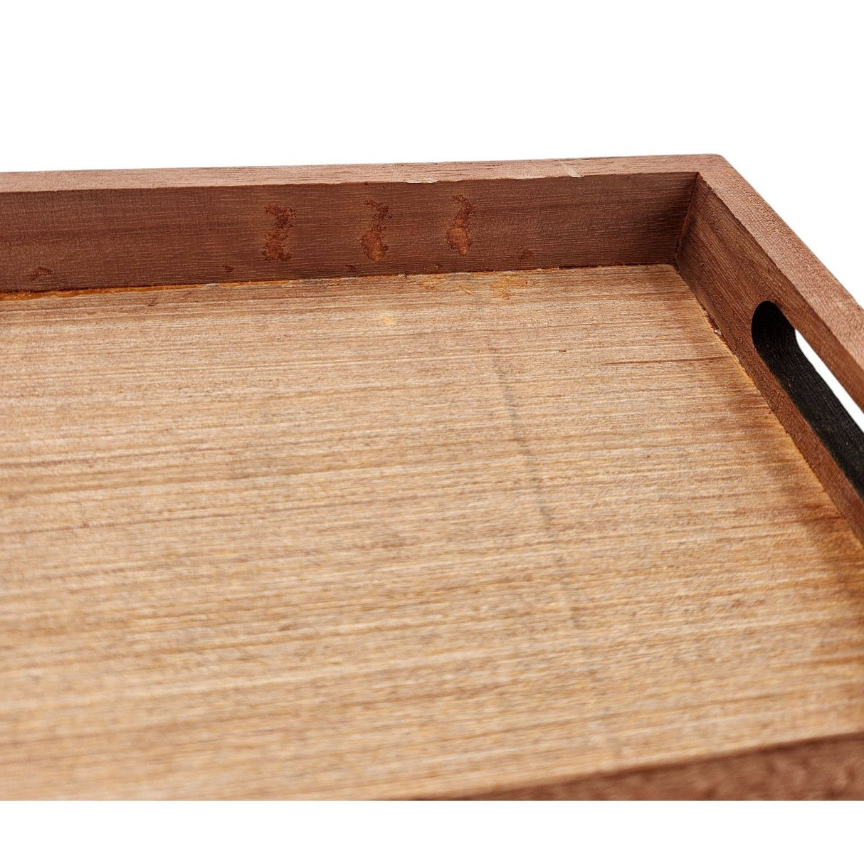 Tray decorative tray serving tray large SET of 2 B-stock wood brown candle tray