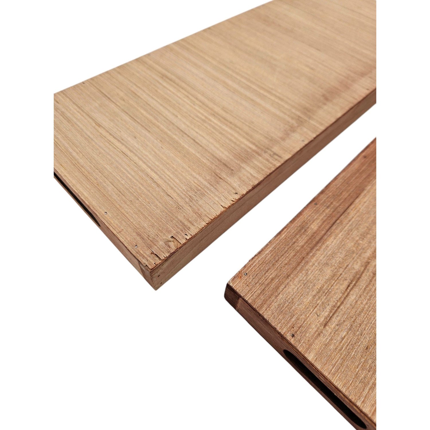 Tray decorative tray serving tray large SET of 2 B-stock wood brown candle tray