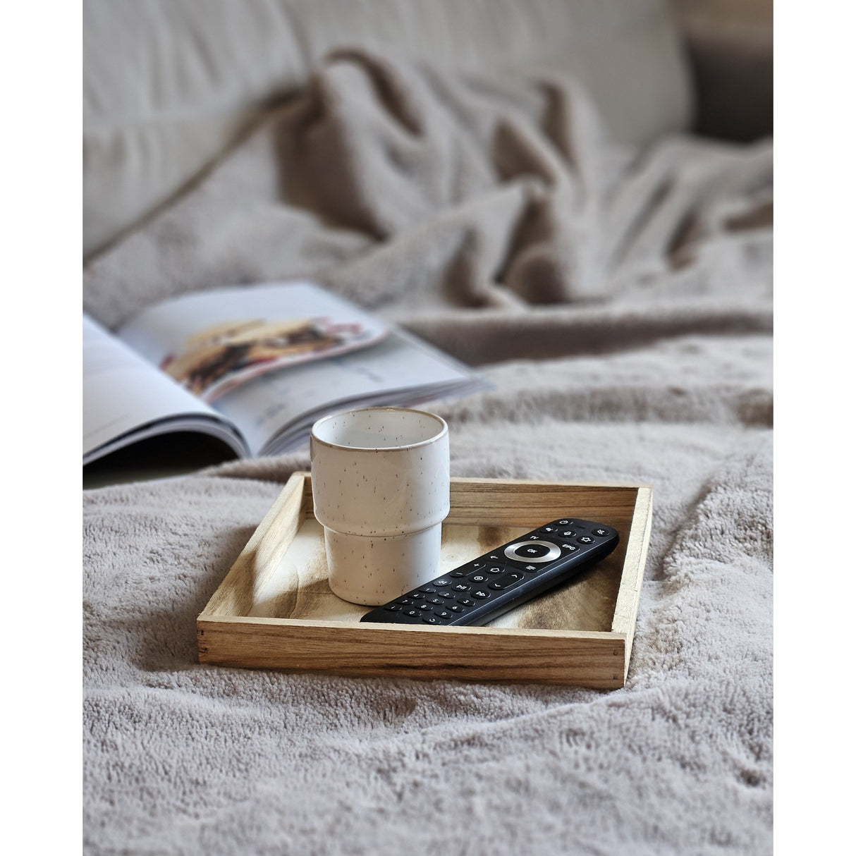 Tray wooden tray 26x26 brown natural decorative tray rectangular candle tray