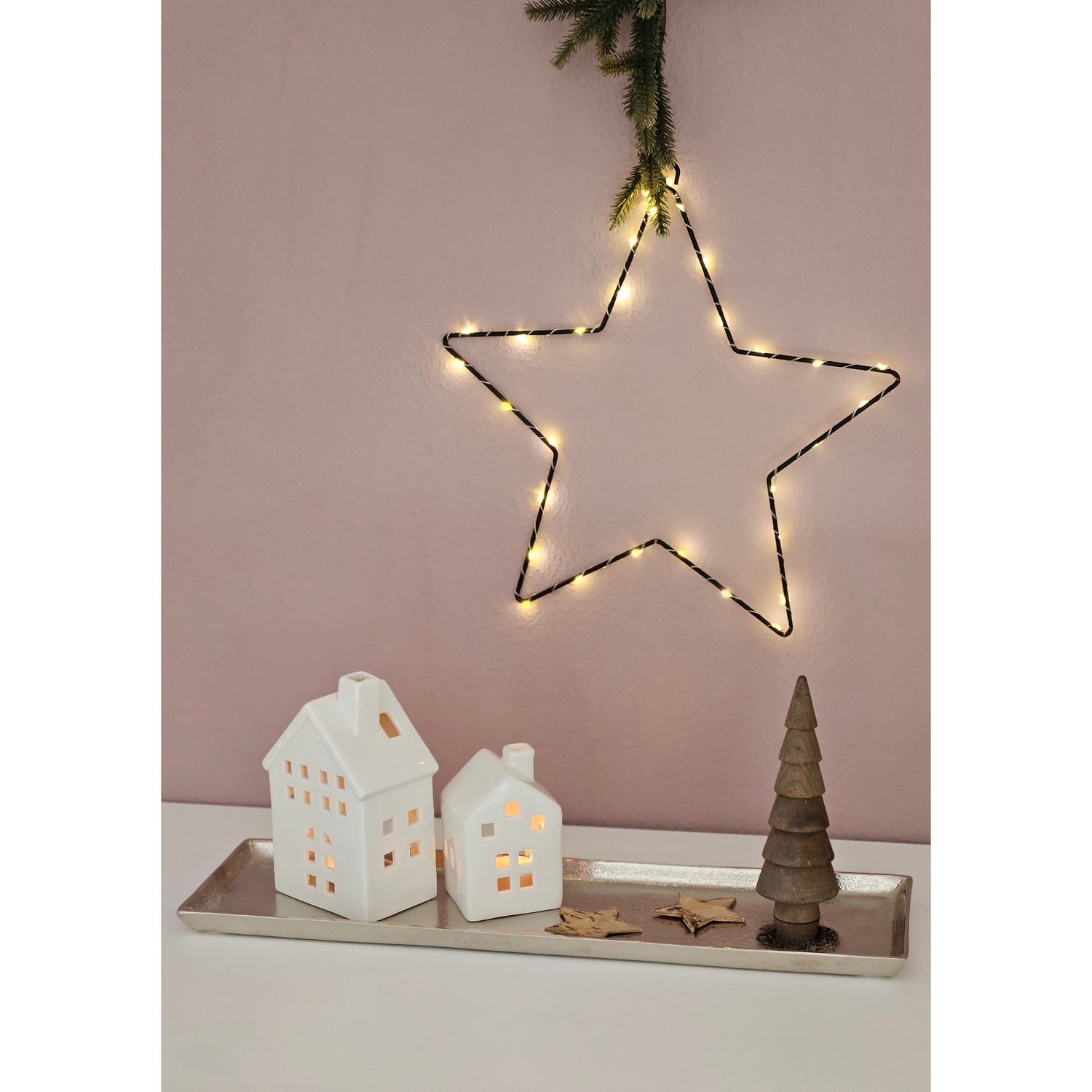 Tray decoration metal 44x13 cm silver candle tray decorative tray decorative bowl rectangular