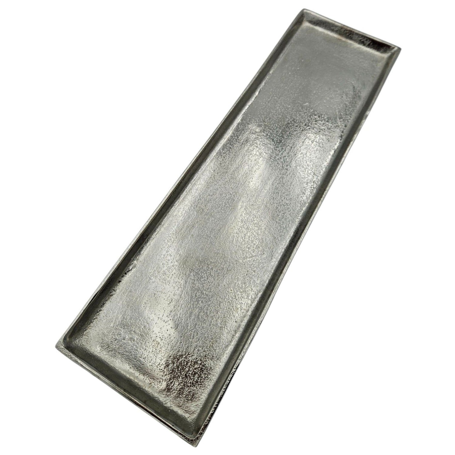 Tray decoration metal 44x13 cm silver candle tray decorative tray decorative bowl rectangular