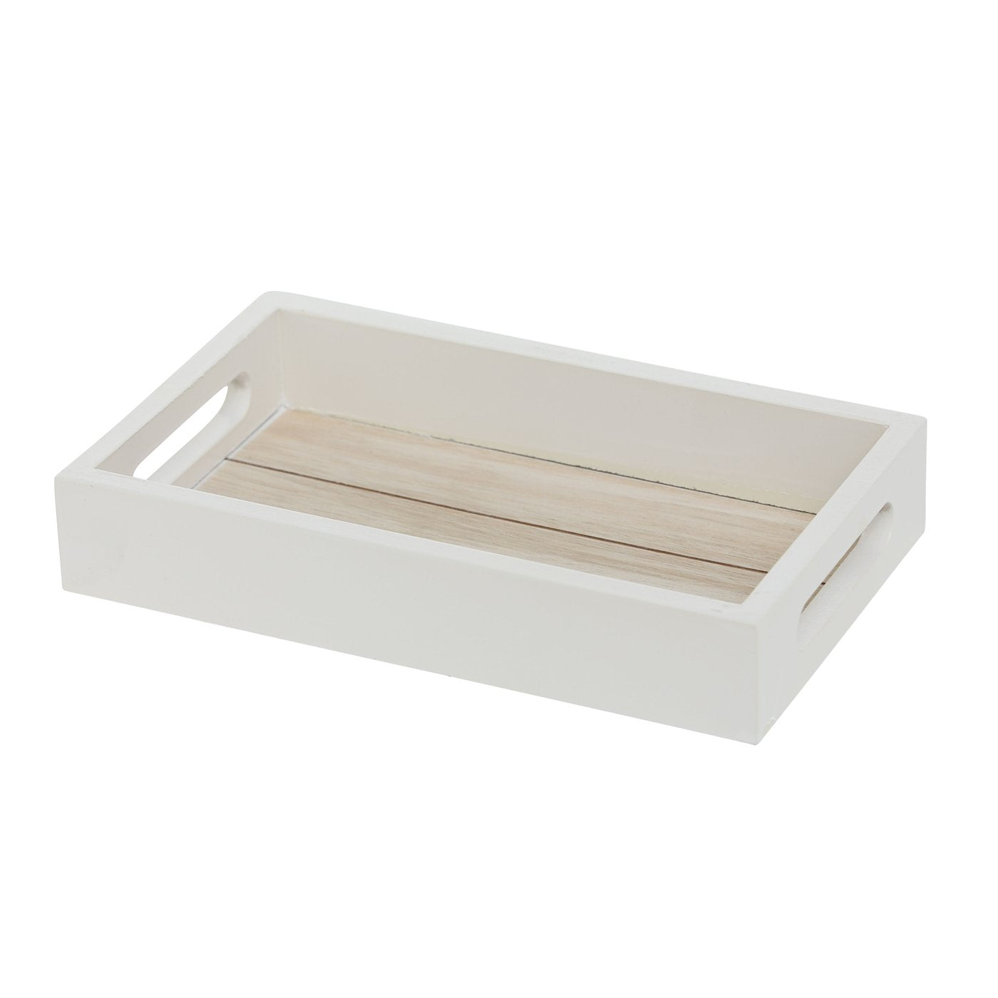 Decorative tray country style white tray small medium large round rectangle wood