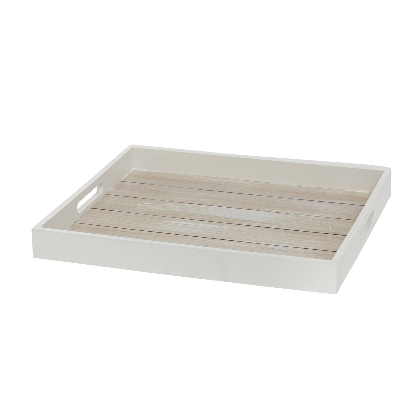Decorative tray country style white tray small medium large round rectangle wood