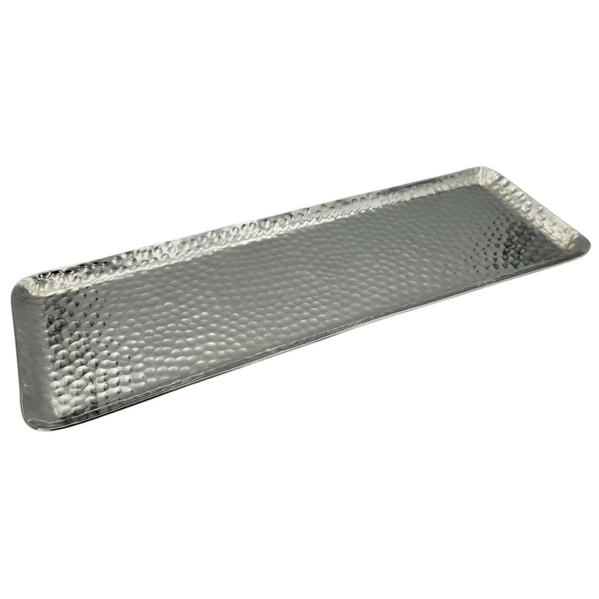 Decorative tray decorative bowl metal silver decorative table decoration bowl tray 45 cm B-WARE