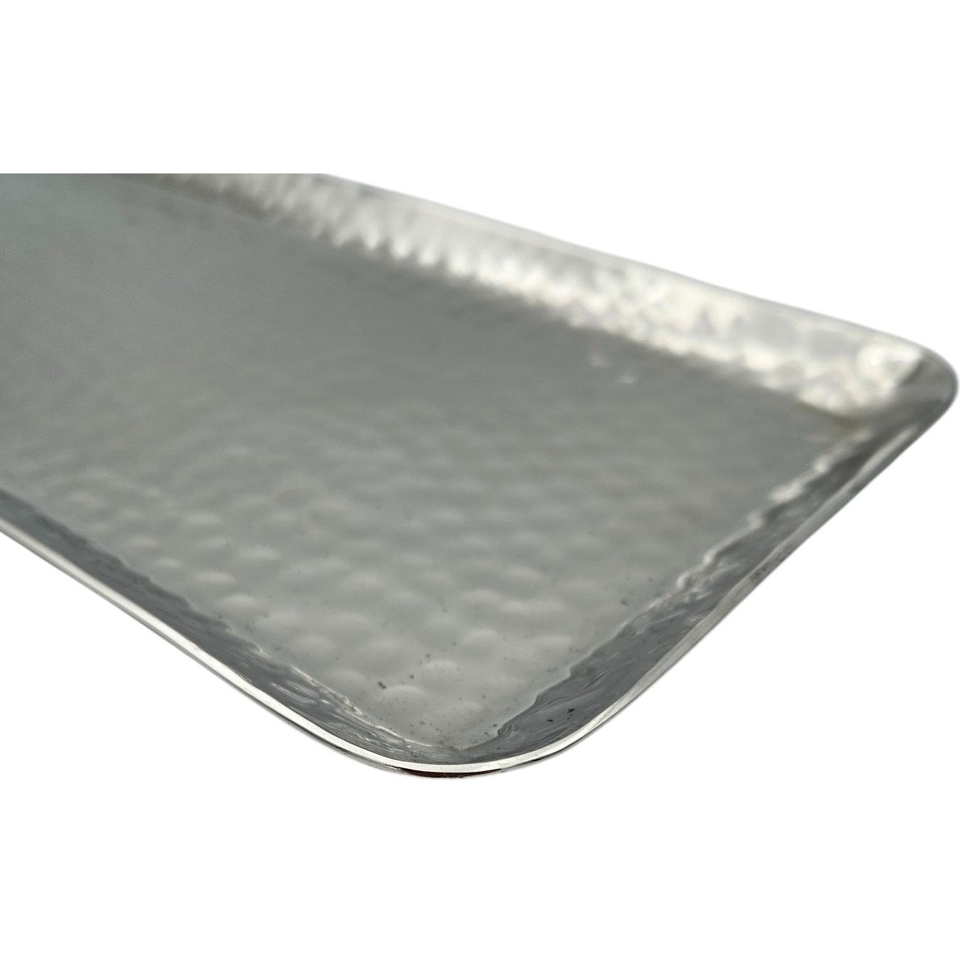 Decorative tray decorative bowl metal silver decorative table decoration bowl tray 45 cm B-WARE