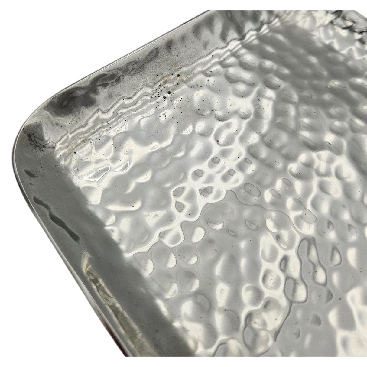 Decorative tray decorative bowl metal silver decorative table decoration bowl tray 45 cm B-WARE