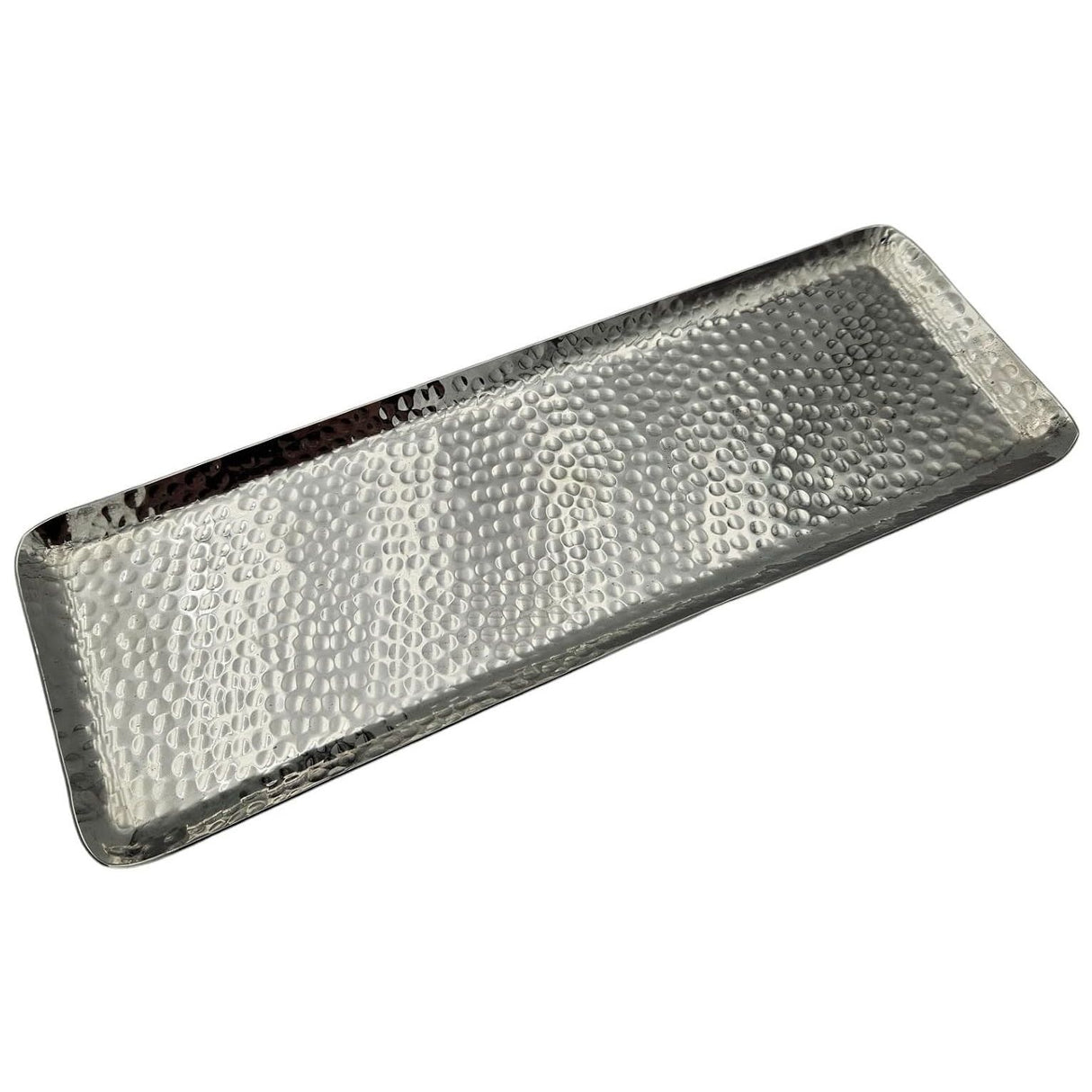 Decorative tray decorative bowl metal silver decorative table decoration bowl tray 45 cm B-WARE