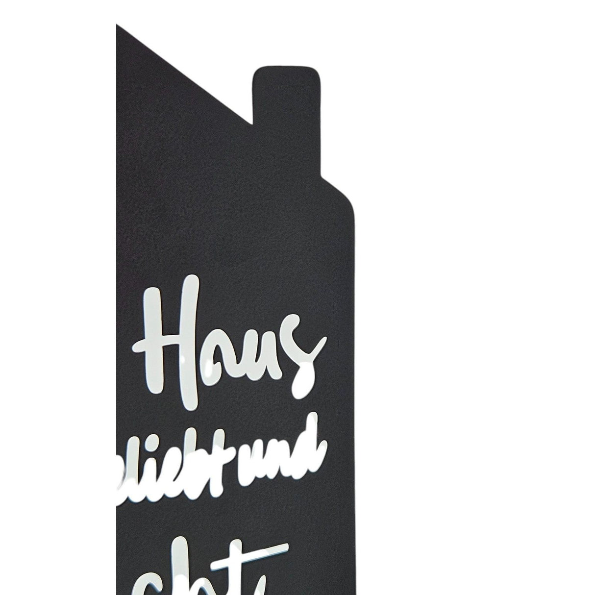 Tealight holder house black set of 2 candle holders metal home sayings