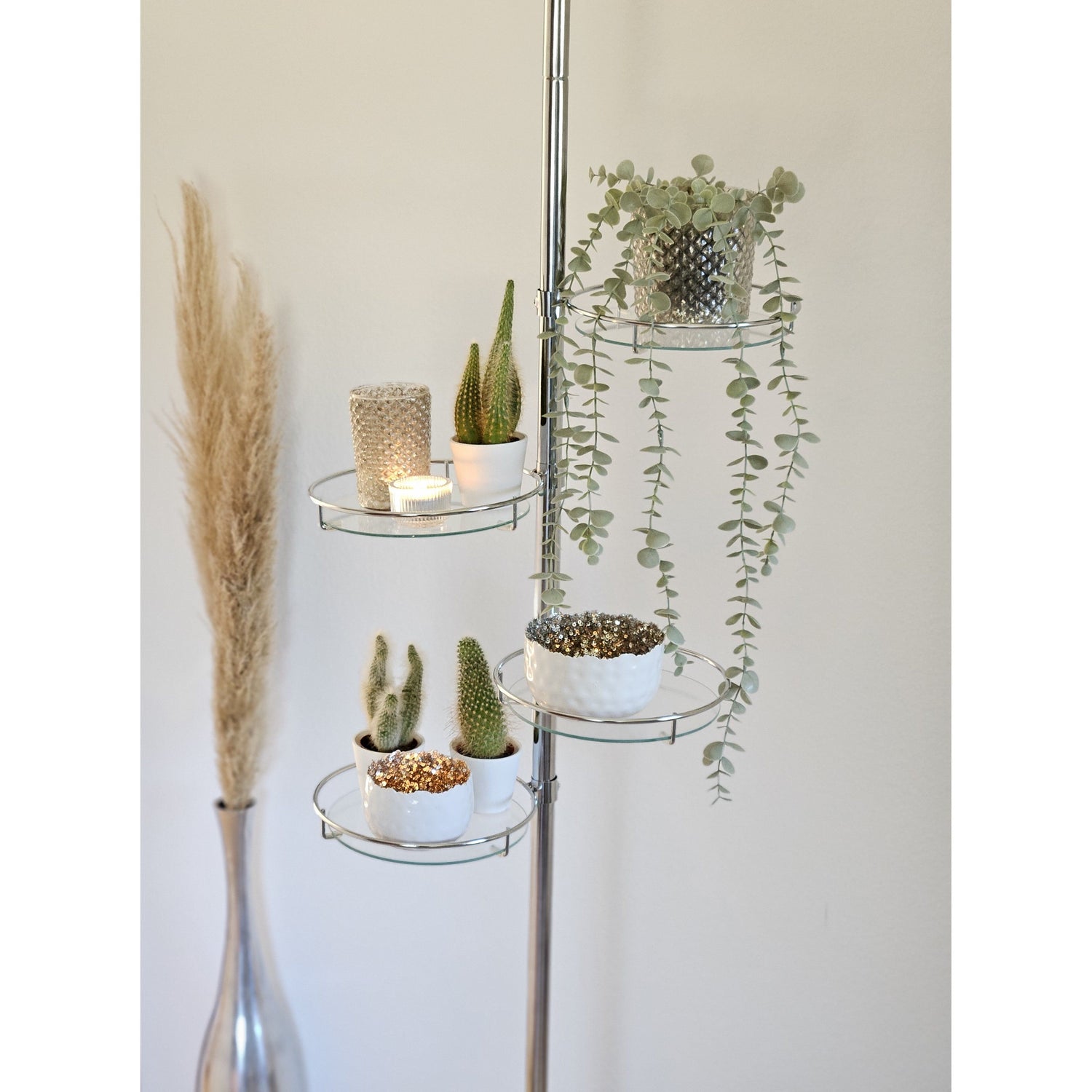 Teleskop-Blumenregal 175-275 cm Pflanztreppe Blumentreppe Regal Pflanzenregal