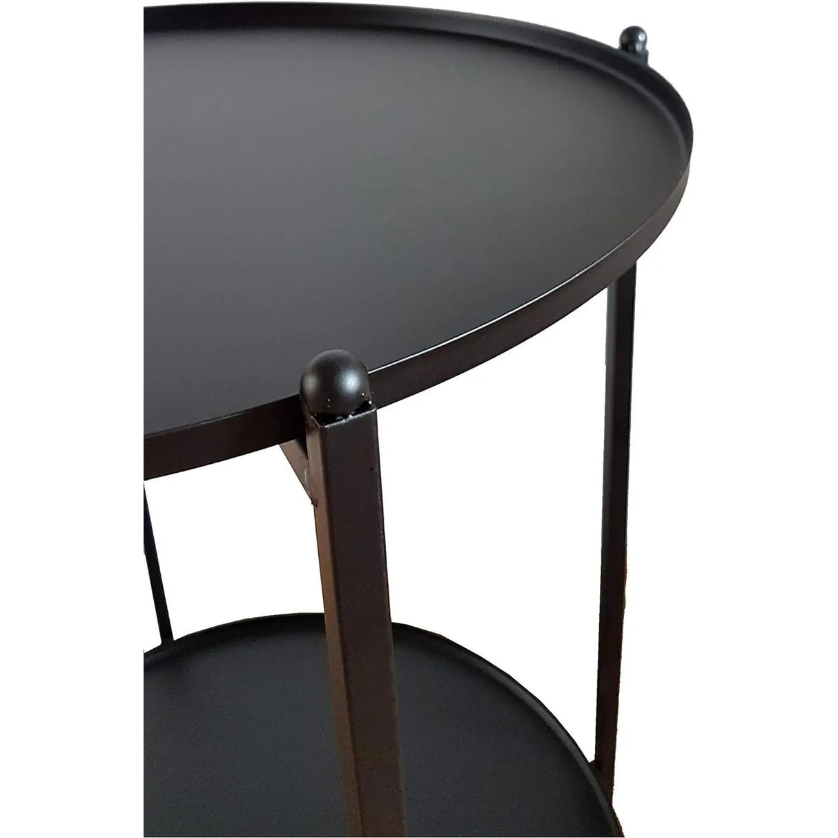 Side table coffee table decorative table telephone table bedside table black metal round