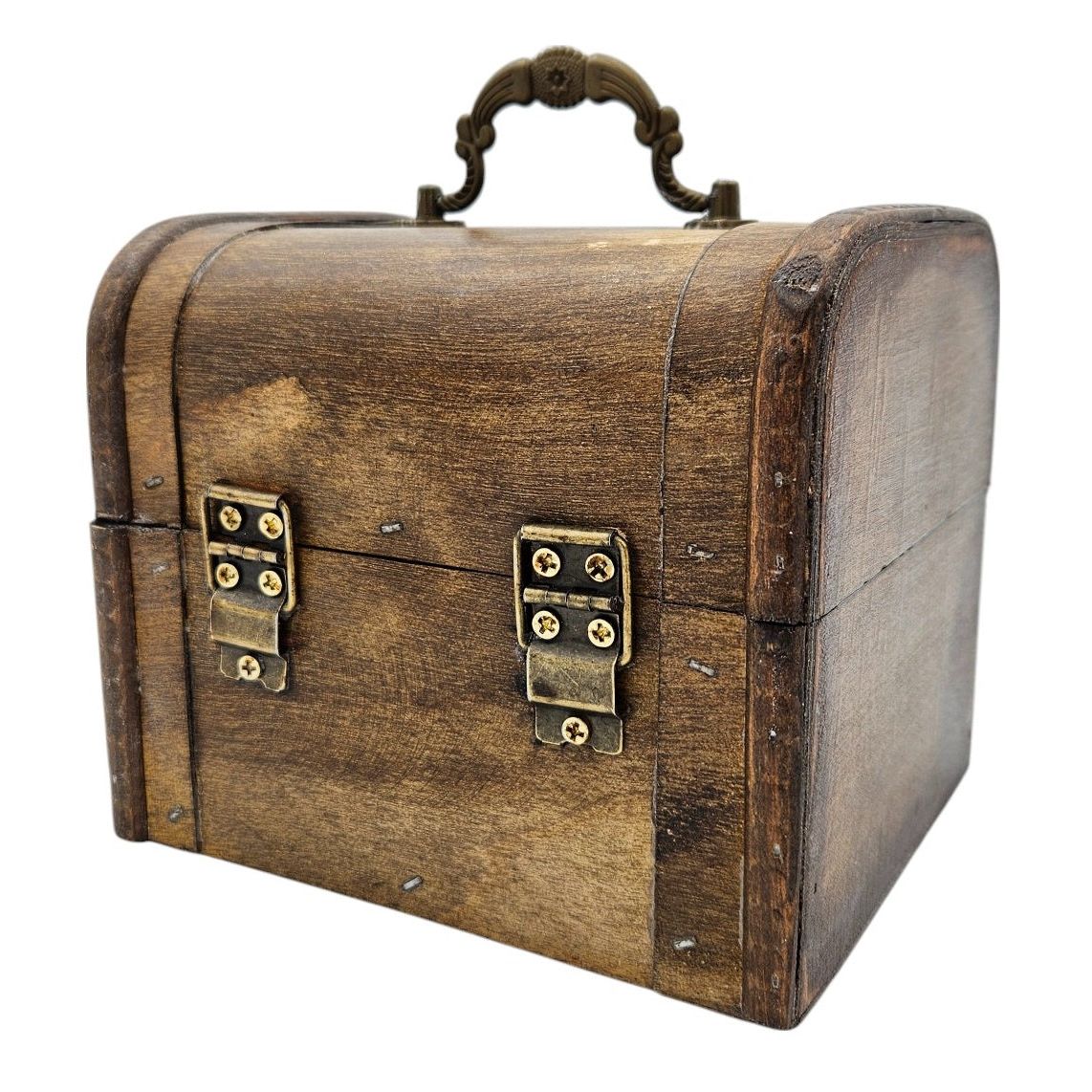 Treasure chest wooden box with lid box white brown small treasure chest set of 3