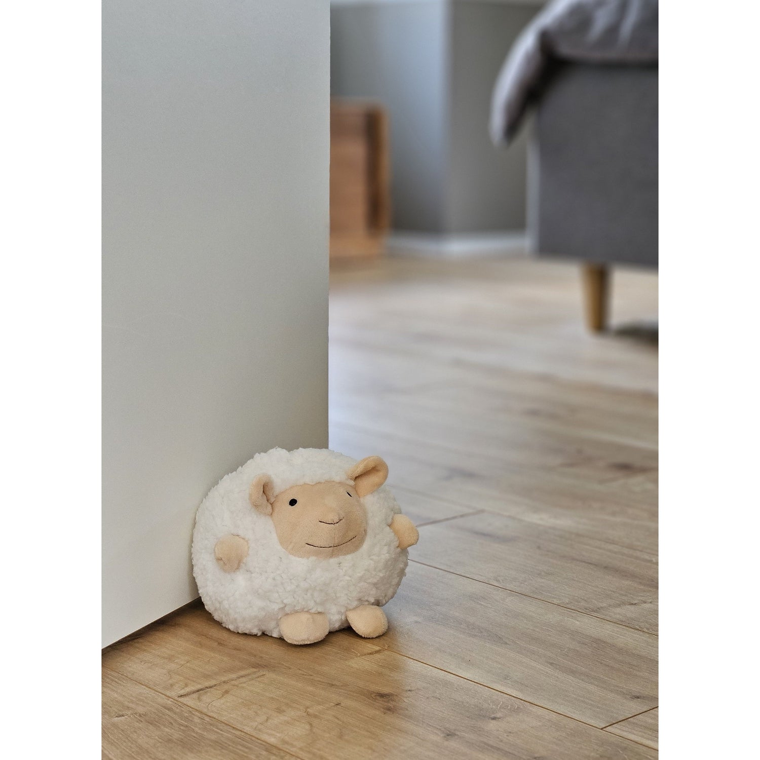 Door stop sheep animal motif white 1 kg door holder weight door bag window stopper