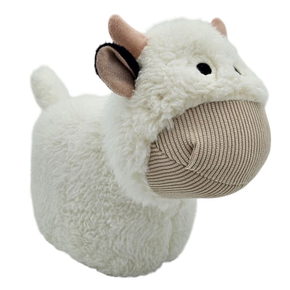 Door stopper door bag sheep cow dog door buffer for floor fabric and sand white beige