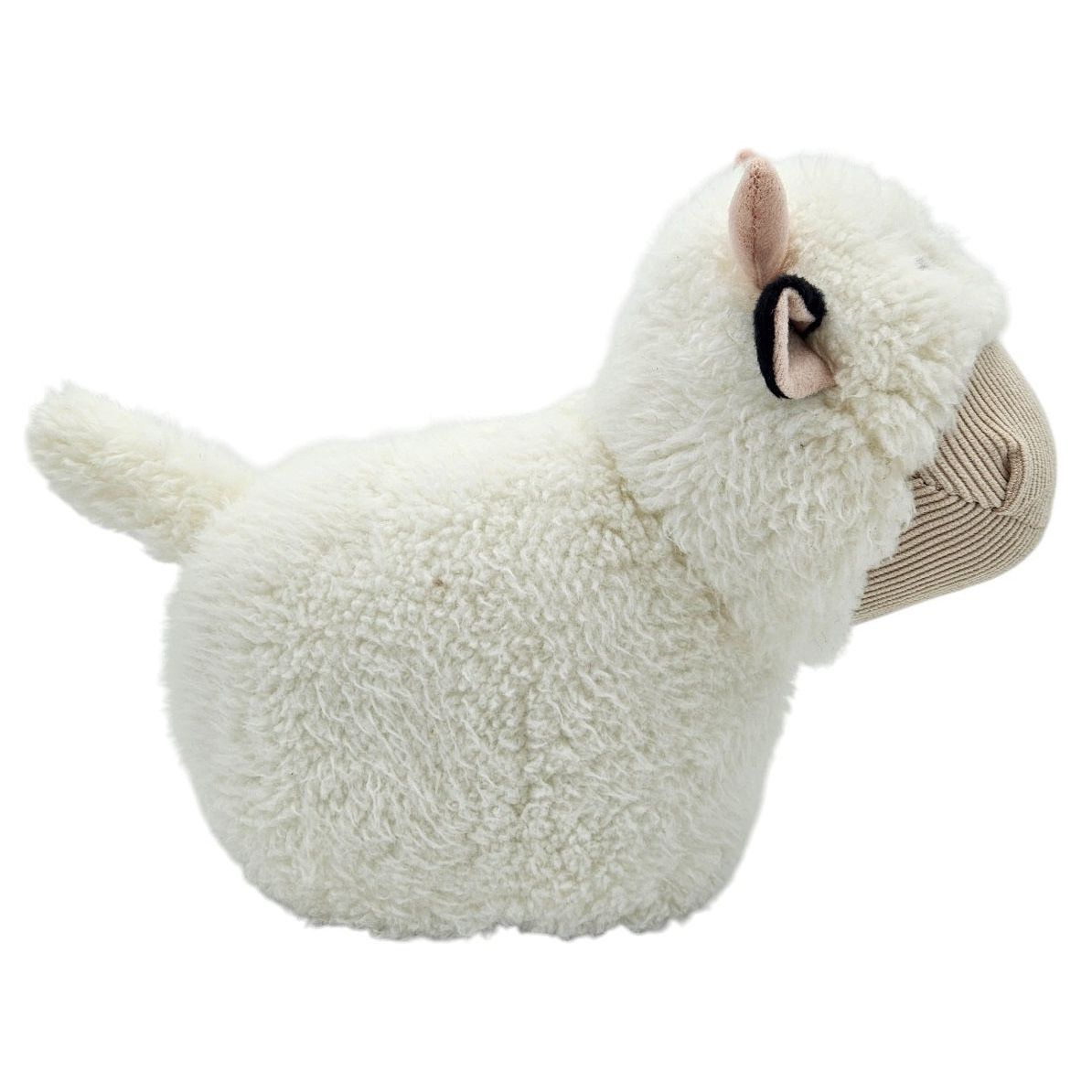 Door stopper door bag sheep cow dog door buffer for floor fabric and sand white beige