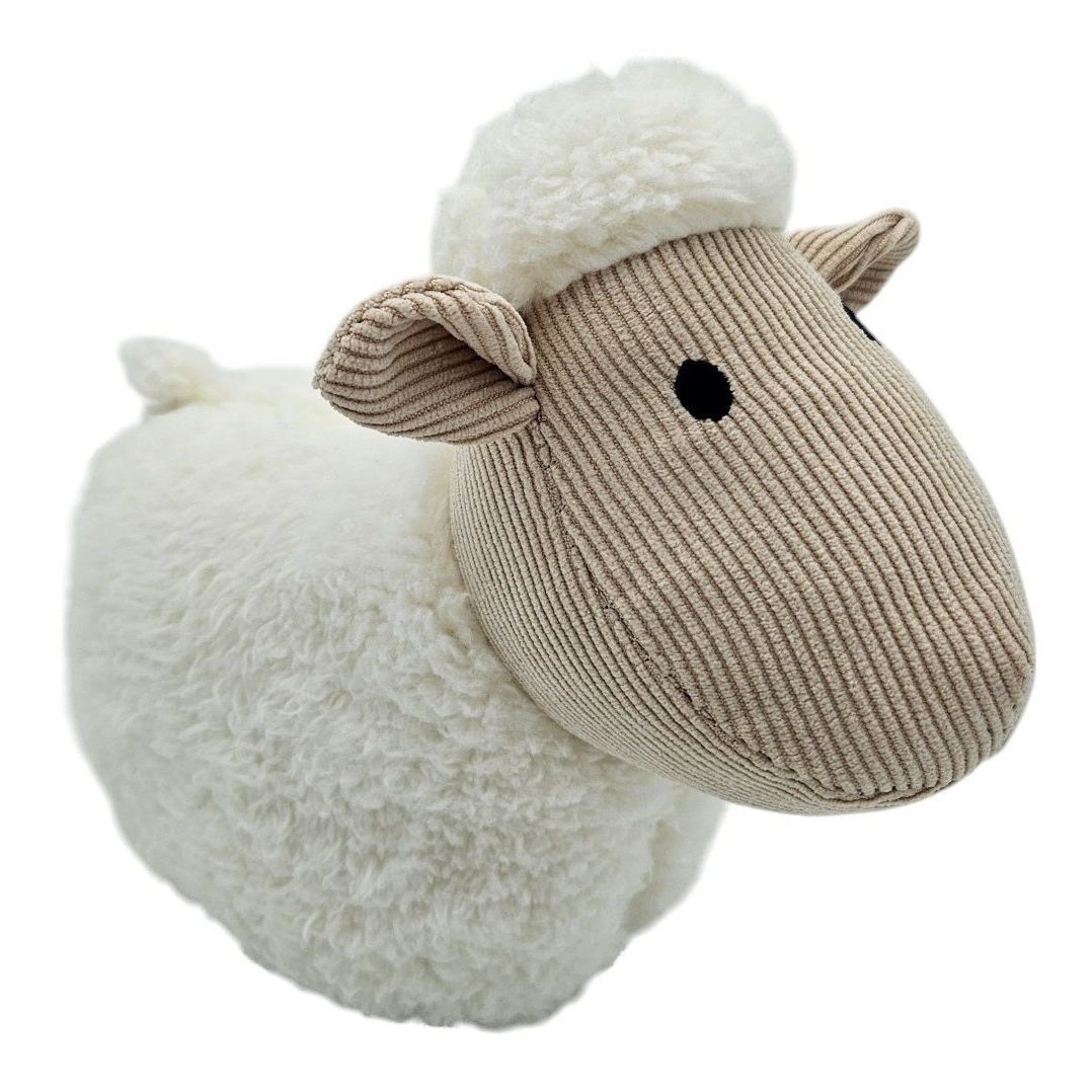 Door stopper door bag sheep cow dog door buffer for floor fabric and sand white beige