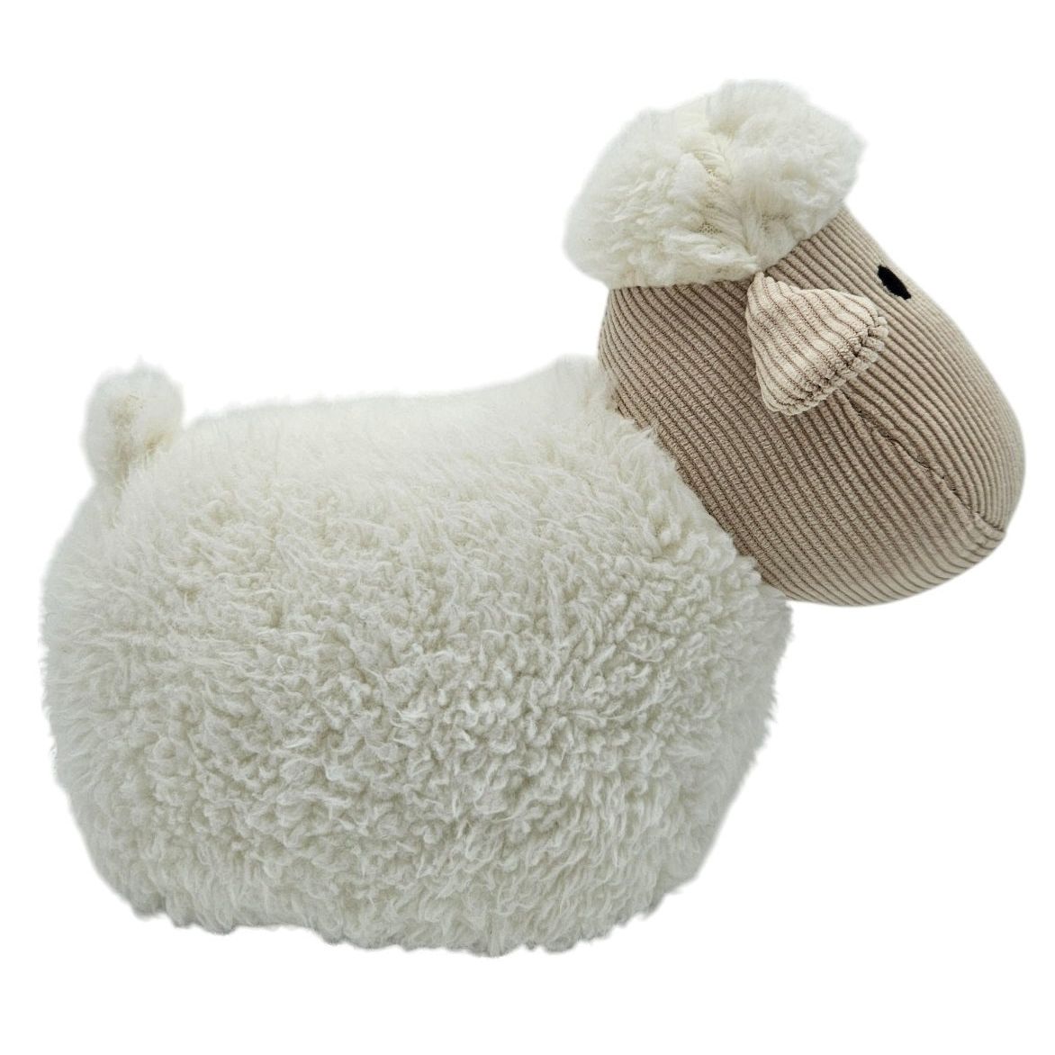 Door stopper door bag sheep cow dog door buffer for floor fabric and sand white beige