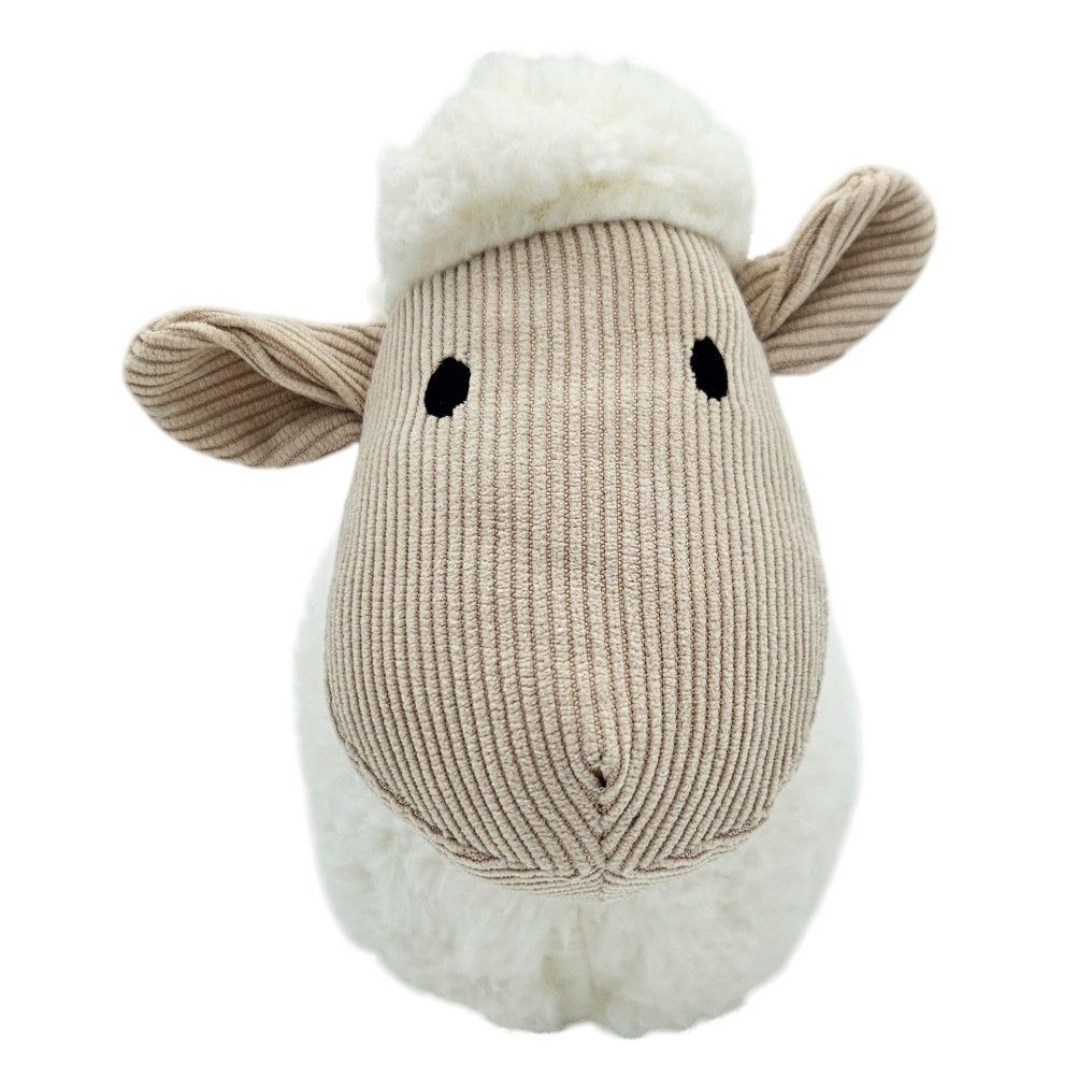 Door stopper door bag sheep cow dog door buffer for floor fabric and sand white beige