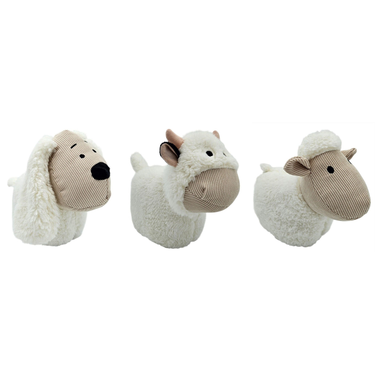 Door stopper door bag sheep cow dog door buffer for floor fabric and sand white beige
