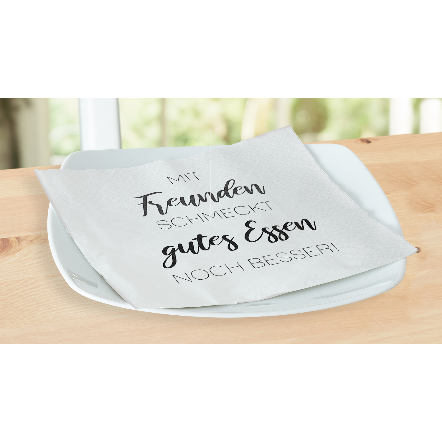 Napkins Good food tastes even better with friends 80 pieces Party 33x33 cm