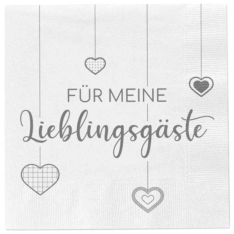 Napkins For my favorite guests 80 pieces Napkin Party Celebration Celebration 33x33 cm