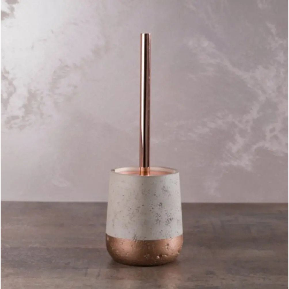 WC-Bürste Toilettenbürste Beton grau kupfer