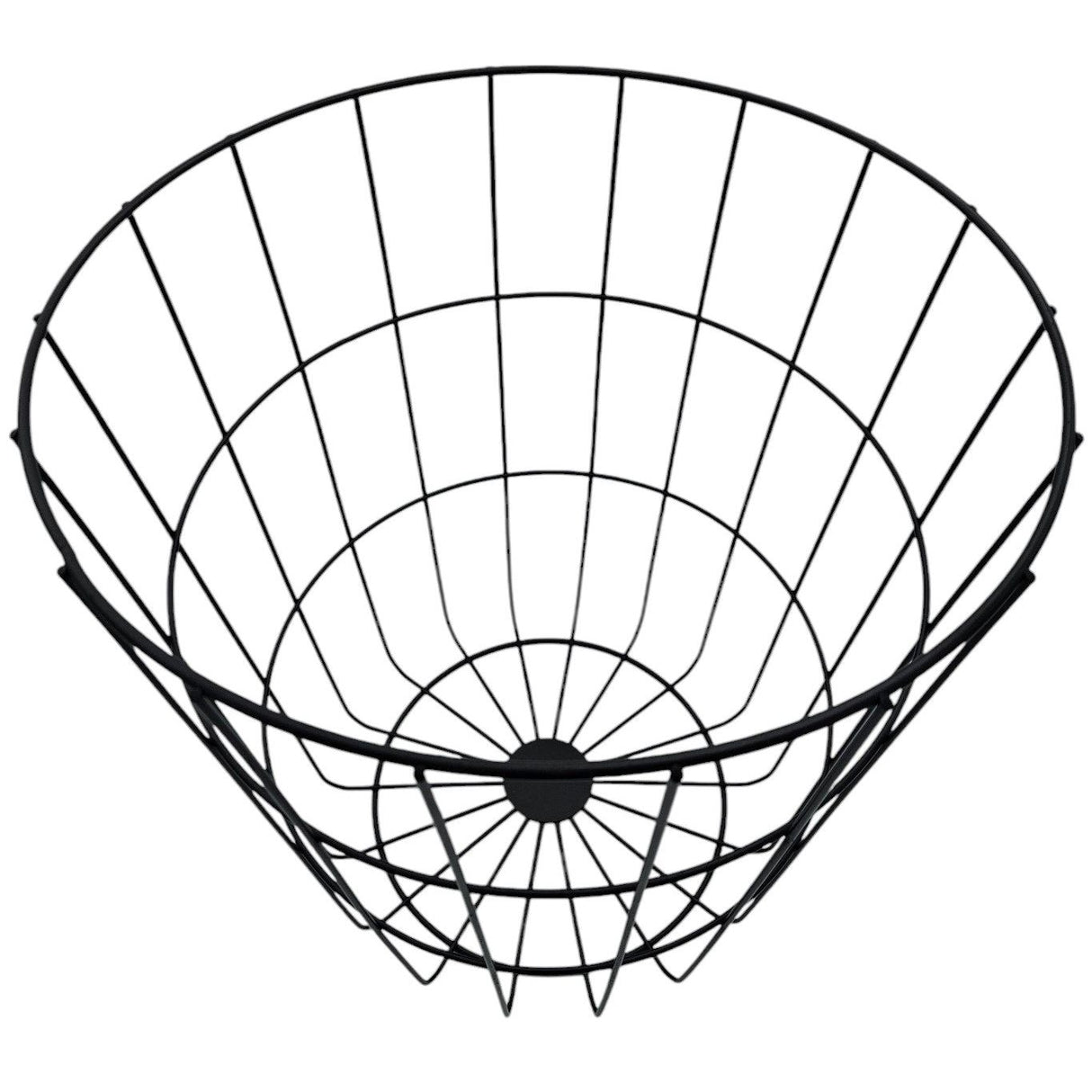 Laundry basket storage basket basket mesh basket round large black metal Ø 39 cm